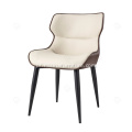 Cadeiras de jantar brancas e marrons minimalistas italianas